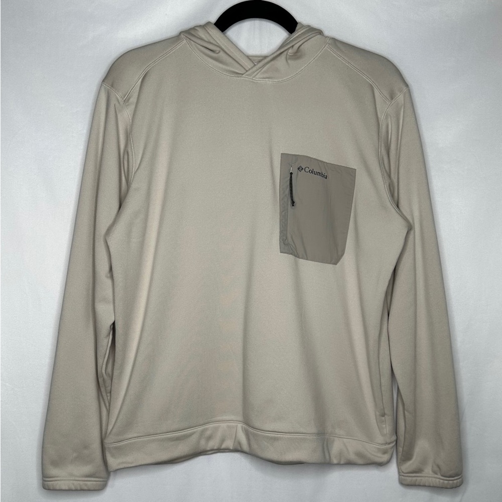 Columbia Hike Hooded Fleece Pullover Cream Sz XL